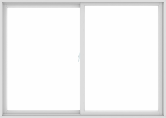 WDMA 84X60 (83.5 x 59.5 inch) White uPVC/Vinyl Sliding Window without Grids Interior