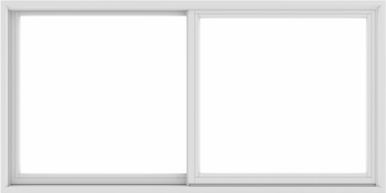 WDMA 72X36 (71.5 x 35.5 inch) White uPVC/Vinyl Sliding Window without Grids Exterior