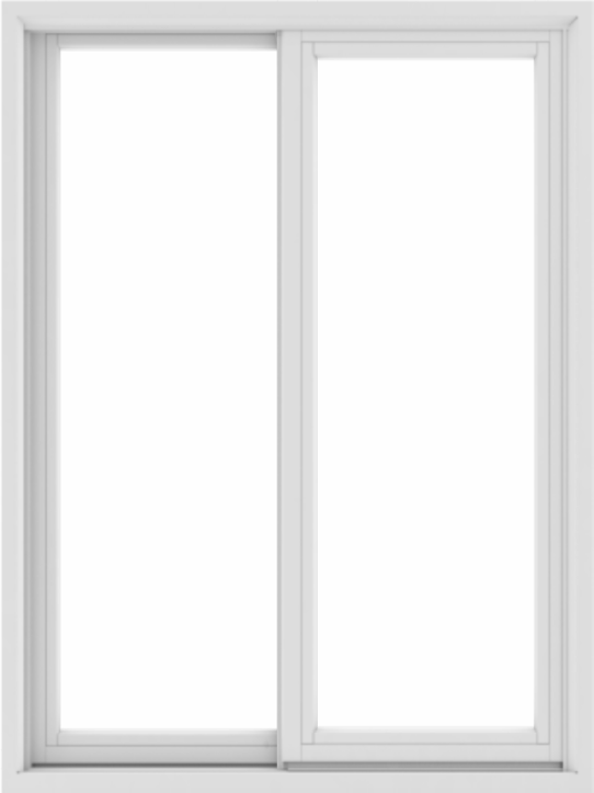 WDMA 36X48 (35.5 x 47.5 inch) White uPVC/Vinyl Sliding Window without Grids Exterior