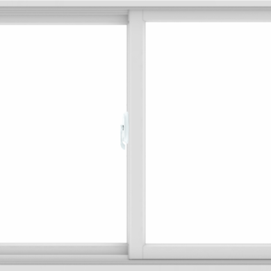 WDMA 48X36 (47.5 x 35.5 inch) White uPVC/Vinyl Sliding Window without Grids Interior