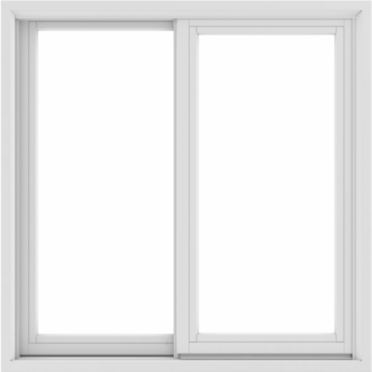 WDMA 36X36 (35.5 x 35.5 inch) White uPVC/Vinyl Sliding Window without Grids Exterior