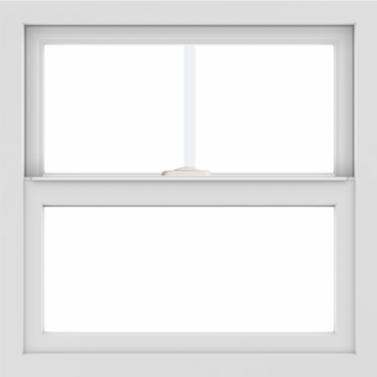 WDMA 24x24 (23.5 x 23.5 inch) White Aluminum Single and Double Hung Window with Top Colonial Grids