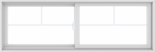 WDMA 72X24 (71.5 x 23.5 inch) White uPVC/Vinyl Sliding Window with Fractional Grilles