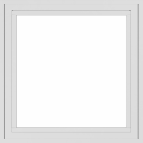 WDMA 24x24 (23.5 x 23.5 inch) White uPVC/Vinyl Crank out Casement Window without grids exterior