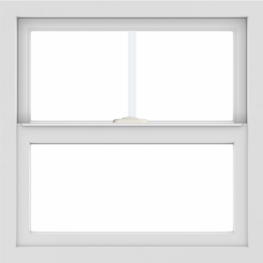 WDMA 24x24 (23.5 x 23.5 inch) White Aluminum Single and Double Hung Window with Fractional Grilles