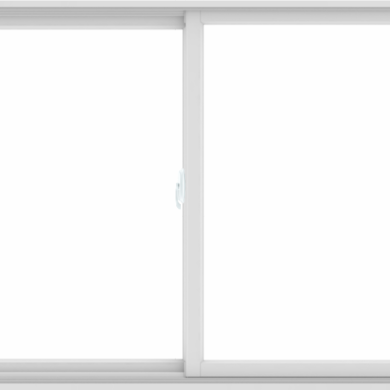 WDMA 72X48 (71.5 x 47.5 inch) White uPVC/Vinyl Sliding Window without Grids Interior