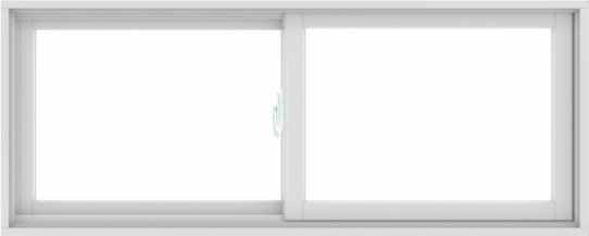 WDMA 60X24 (59.5 x 23.5 inch) White uPVC/Vinyl Sliding Window without Grids Interior