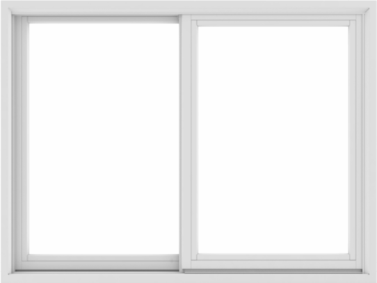 WDMA 48X36 (47.5 x 35.5 inch) White uPVC/Vinyl Sliding Window without Grids Exterior