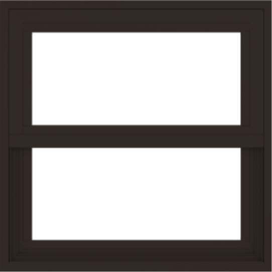 WDMA 24x24 (23.5 x 23.5 inch) Dark Bronze Aluminum Single and Double Hung Window without grids exterior