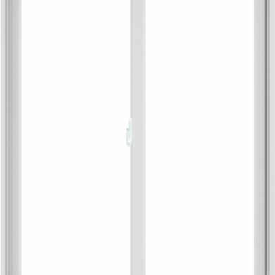 WDMA 48X60 (47.5 x 59.5 inch) White uPVC/Vinyl Sliding Window without Grids Interior