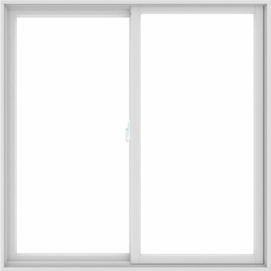 WDMA 60X60 (59.5 x 59.5 inch) White uPVC/Vinyl Sliding Window without Grids Interior