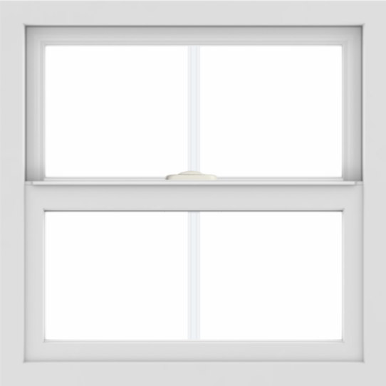 WDMA 24x24 (23.5 x 23.5 inch) White Aluminum Single and Double Hung Window with Colonial Grilles