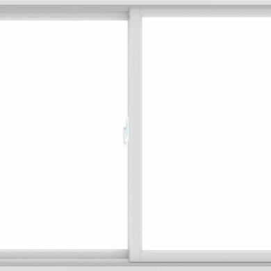 WDMA 60X48 (59.5 x 47.5 inch) White uPVC/Vinyl Sliding Window without Grids Interior