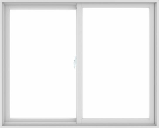 WDMA 60X48 (59.5 x 47.5 inch) White uPVC/Vinyl Sliding Window without Grids Interior