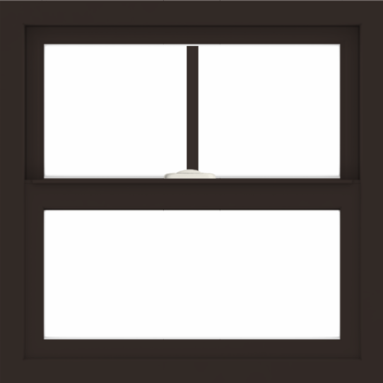 WDMA 24x24 (23.5 x 23.5 inch) Dark Bronze Aluminum Single and Double Hung Window with Top Colonial Grids