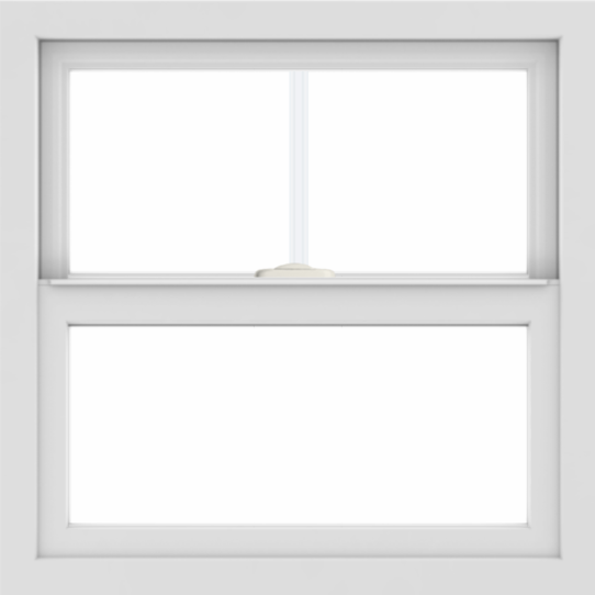 WDMA 24x24 (23.5 x 23.5 inch) White uPVC/Vinyl Single and Double Hung Window with Fractional Grilles