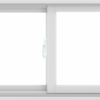 WDMA 36X24 (35.5 x 23.5 inch) White uPVC/Vinyl Sliding Window without Grids Interior