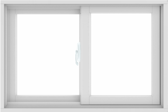 WDMA 36X24 (35.5 x 23.5 inch) White uPVC/Vinyl Sliding Window without Grids Interior