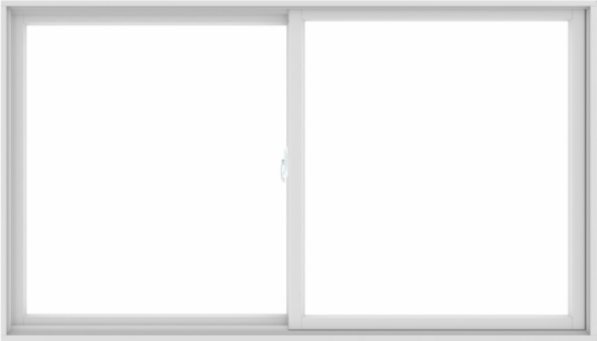 WDMA 84X48 (83.5 x 47.5 inch) White uPVC/Vinyl Sliding Window without Grids Interior