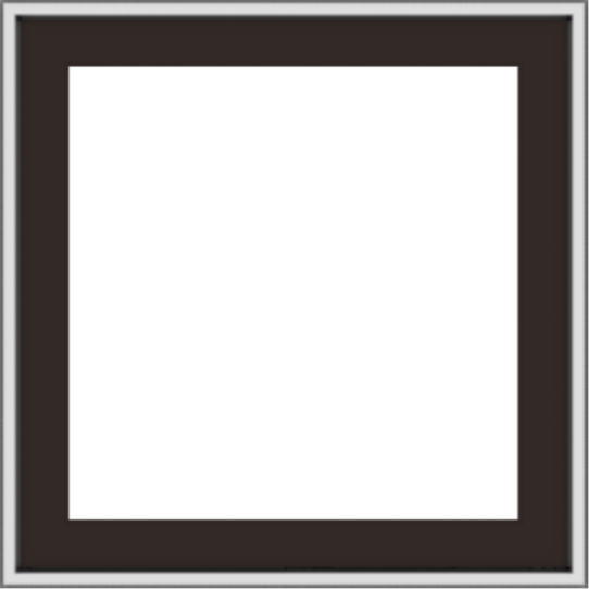 WDMA 24x24 (23.5 x 23.5 inch) Dark Bronze Aluminum Push out Casement Window without grids exterior