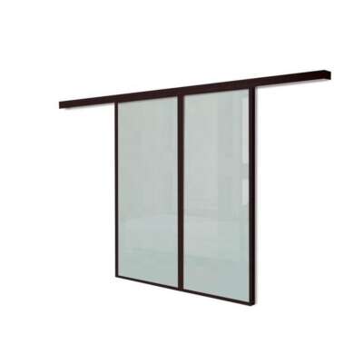 WDMA 8 Ft Aluminium Hanging Barn Sliding Glass Door System Interior Room Divider For Dining Room Living Room Design Price