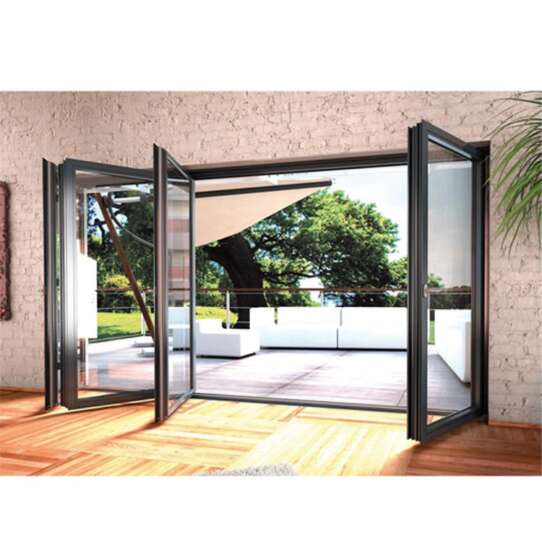 China WDMA Air Tight Exterior Veranda Large Opening Big Aluminium Patio Bi Folding Stacking Doors