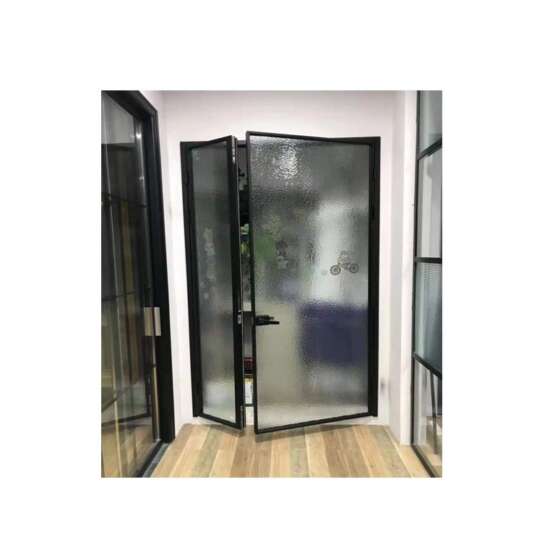 WDMA Aluminium Alloy Bullet Proof Glass French Door Window Exterior Entry Door