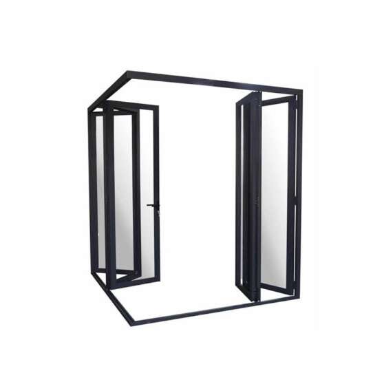 China WDMA Aluminium Alloy Fashion Design Florida Approval Unbreakable Glass Folding Door With Mosquito Nets