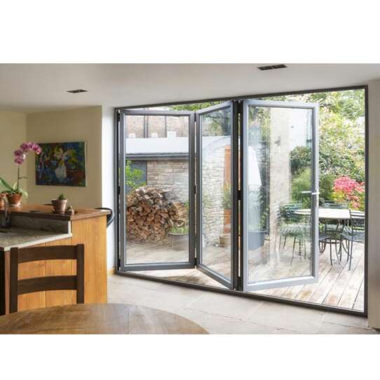 China WDMA Aluminium As2047 Standard Low-e Glass Customized Design Accordion Doors With Air