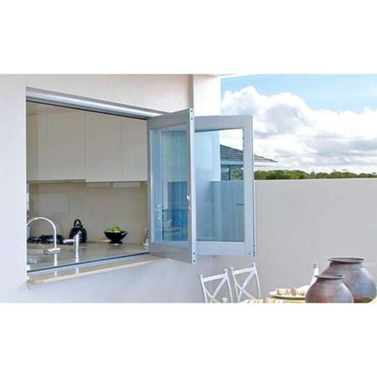 China WDMA Aluminium Thermal Break Frame Tempered Glass Accordion Bi-fold Window With Mosquito Net For Balcony Design