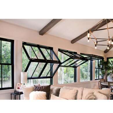 WDMA Aluminium Vertical Folding Door And Window Push Up Fold Up Window