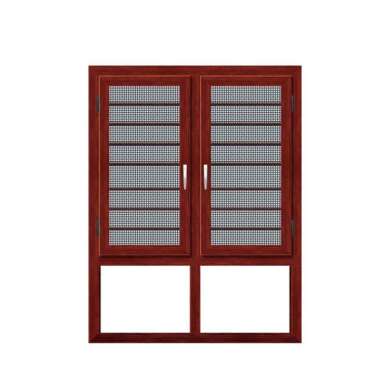 WDMA Aluminum Alloy Frame Material And Horizontal Opening Garden Window Glass Brown Color Single Pane Changing Analog Window