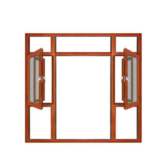 China WDMA Aluminum Alloy Frame Material And Horizontal Opening Garden Window Glass Brown Color Single Pane Changing Analog Window