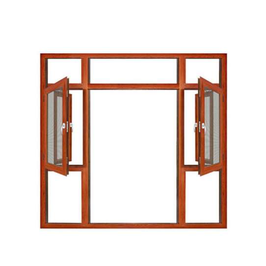 China WDMA Aluminum Alloy Frame Material And Horizontal Opening Garden Window Glass Brown Color Single Pane Changing Analog Window