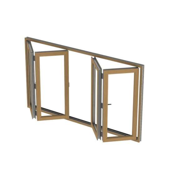 China WDMA triple glazed window Aluminum Folding Window