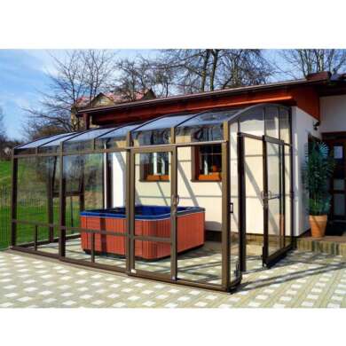 WDMA Aluminum Frame Retractable Sunroom Roof Aluminum Patio Enclosure Free Standing Sunroom Sunhouse