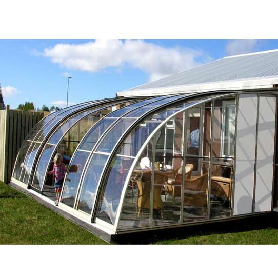 China WDMA Aluminum Frame Retractable Sunroom Roof Aluminum Patio Enclosure Free Standing Sunroom Sunhouse
