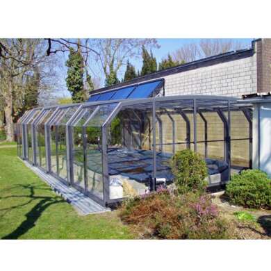 WDMA Aluminum Swimming Pool Cover Retractable Glass Sunroom Australia
