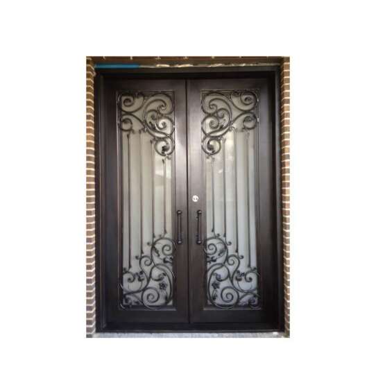 China WDMA front door iron wrought prices Steel Door Wrought Iron Door