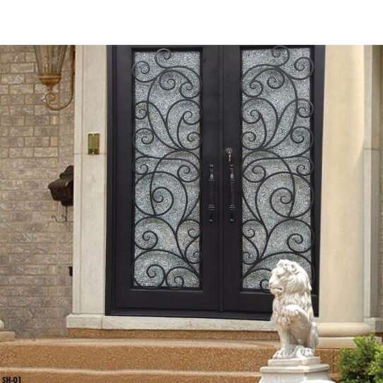 China WDMA arched iron door Steel Door Wrought Iron Door