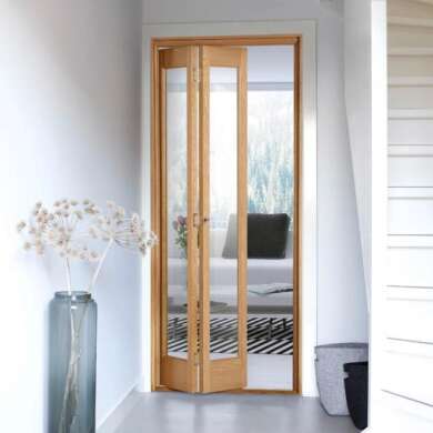 WDMA Bi Fold Wood Door In Patio For Houses