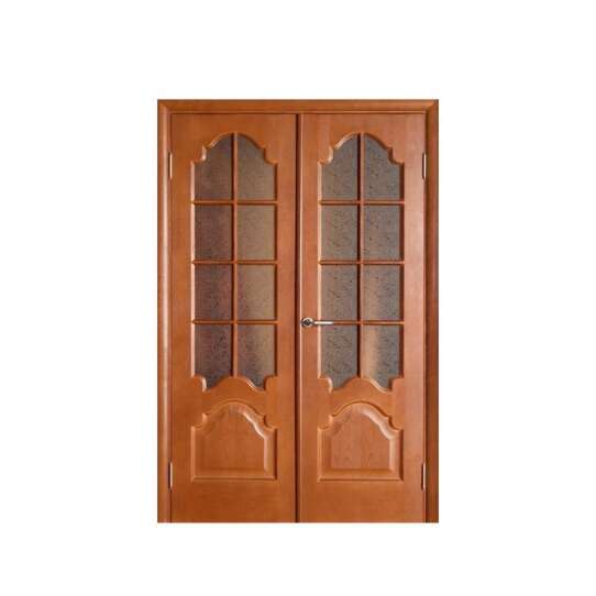 China WDMA Big Plywood Moulding Veneer Laminated Double Fireproof Wood Room Door gate For Shop Home Rooms
