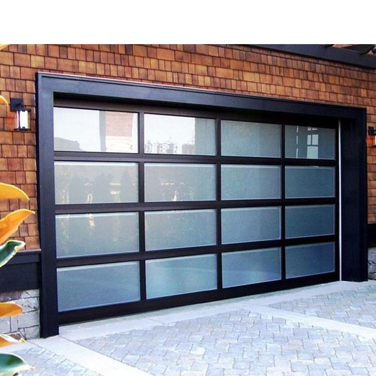 Eswda Black Aluminum Glass Full View, Full View Garage Doors