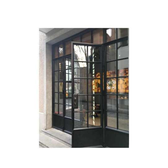 WDMA Broken-bridge Aluminum Alloy One Way Restaurant Hanging Glass Kitchen Door