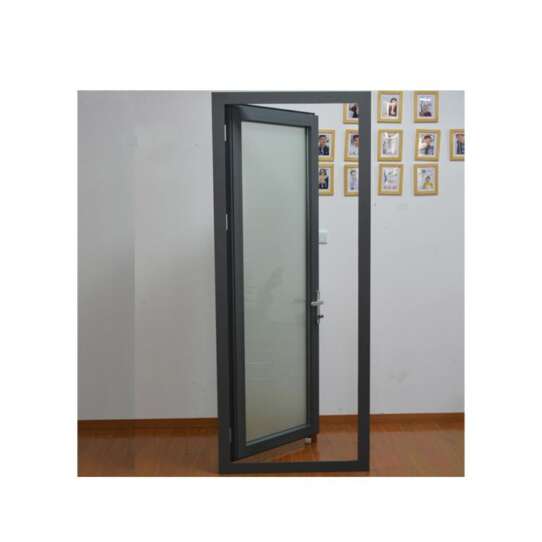 China WDMA Broken-bridge Aluminum Alloy One Way Restaurant Hanging Glass Kitchen Door