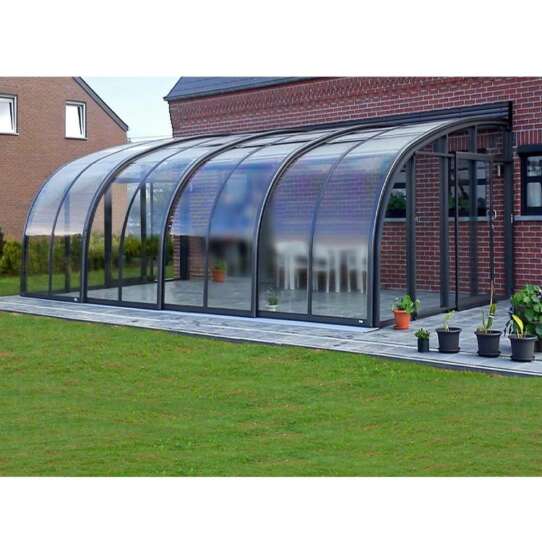 China WDMA Canteen Cafe Enclosures Sunroom Enclosures Sunhouse Retractable Commercial Enclosures