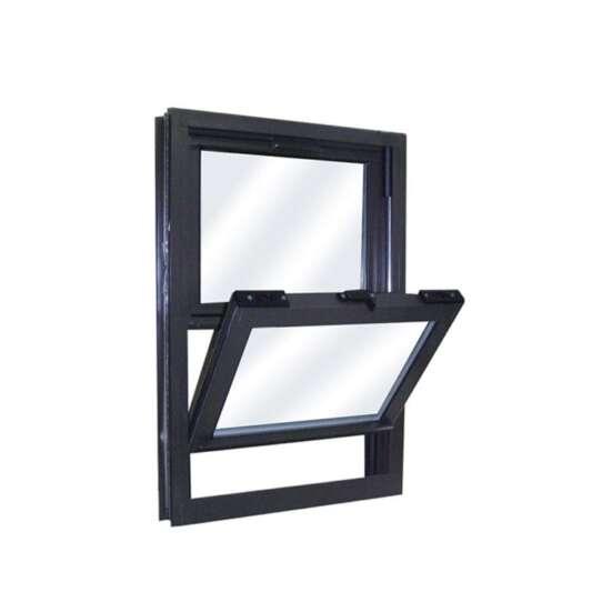 WDMA Champagne Black Color Remote Control Latest Aluminium Alloy Profile Framed Double Glazed Vertical Sliding Window With Mosquito N