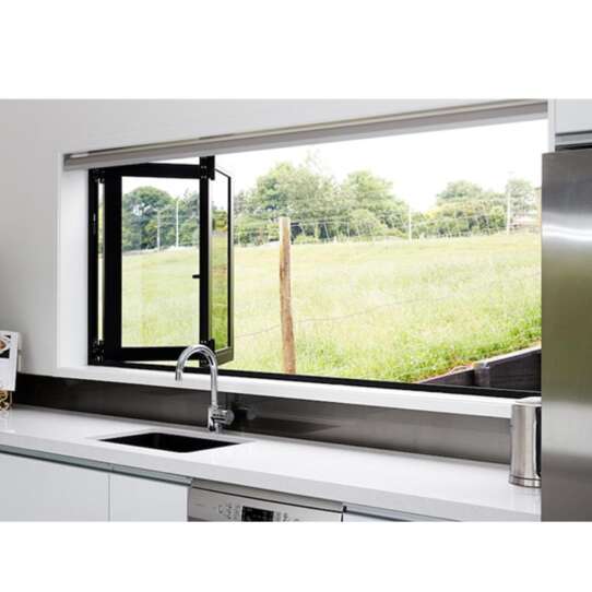 China WDMA Cheap Aluminium Bifold Window Aluminum Horizontal Accordion Folding Window For Kitchen Price