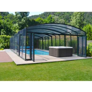 WDMA Cheap Aluminum Swimming Pool Enclosure Retractable Pool Dome Cover