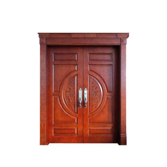 China WDMA Double Wooden Door Carving Designs